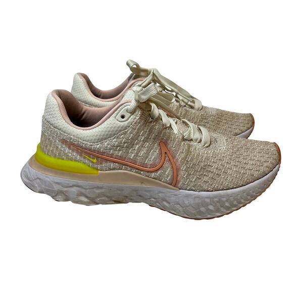 Nike Women's React Infinity Run Flyknit 3 Pink Madder Root Size 7 Run DD3024-102 - Picture 3 of 12